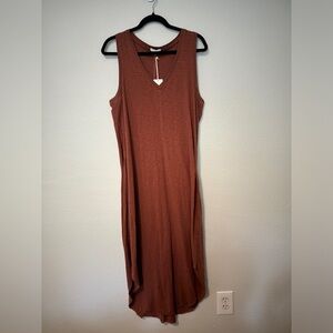 Z Supply Reverie Slub Midi Dress SZ L NWT